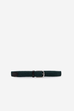 Cortefiel Elastic braided belt Green
