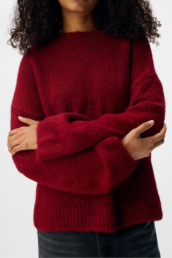 Object Camisola de lã com gola redonda Vermelho