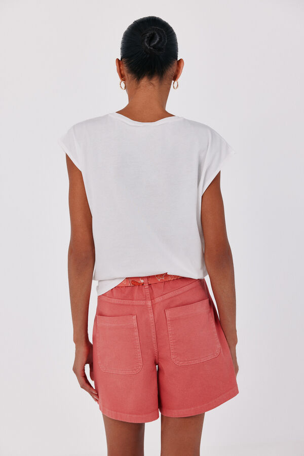 Cortefiel Printed T-shirt Printed white
