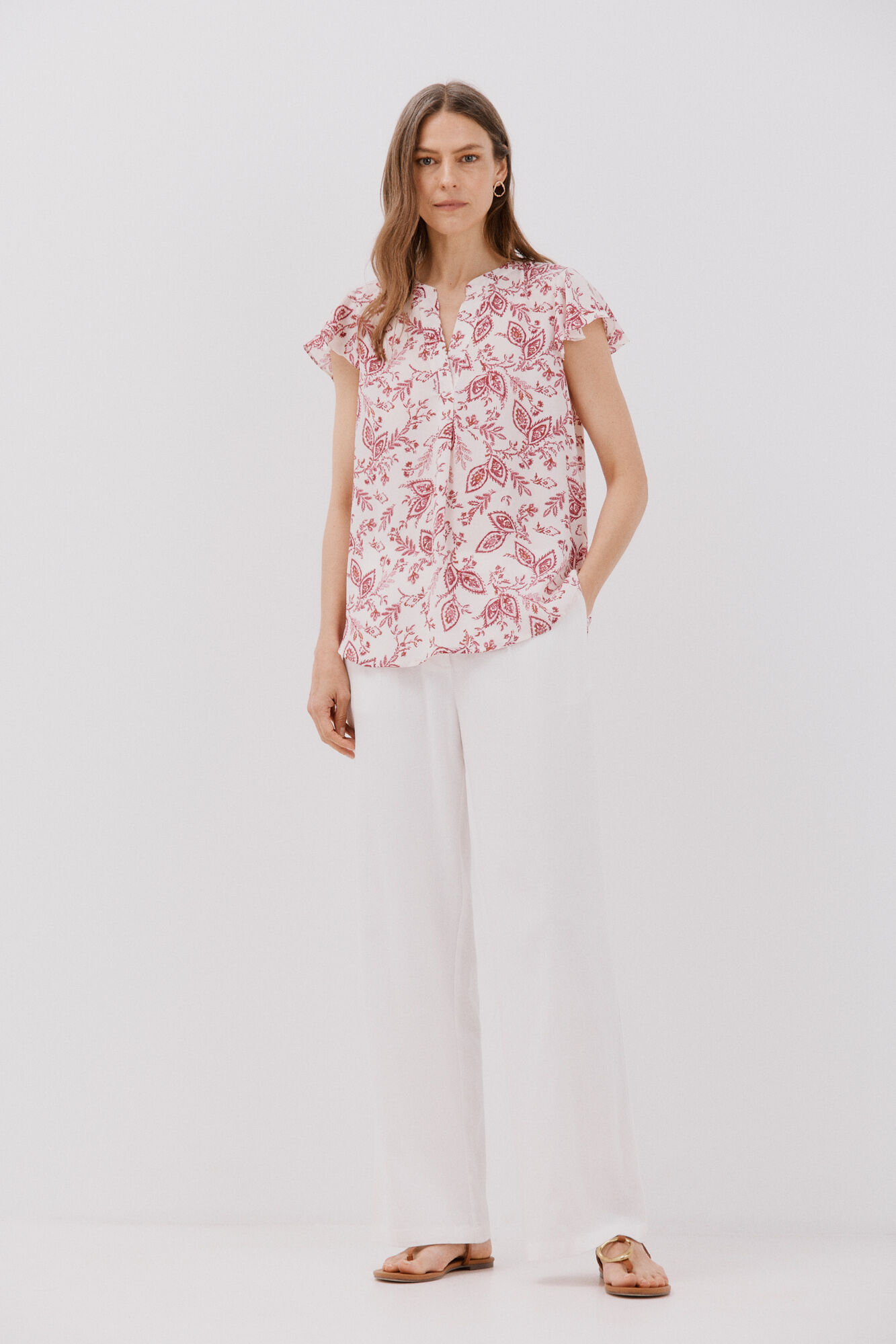 Cortefiel Blusa manga volante