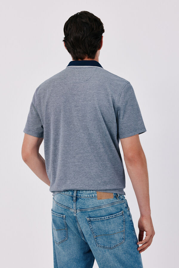 Cortefiel Polo oxford piqu&eacute; Azul marino