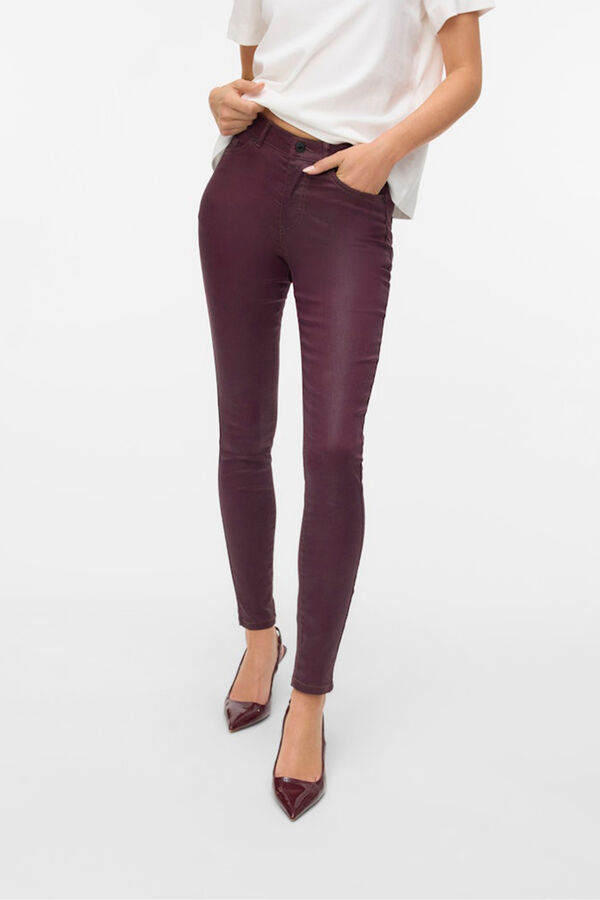 Vero Moda Calça jeans skinny  Roxo