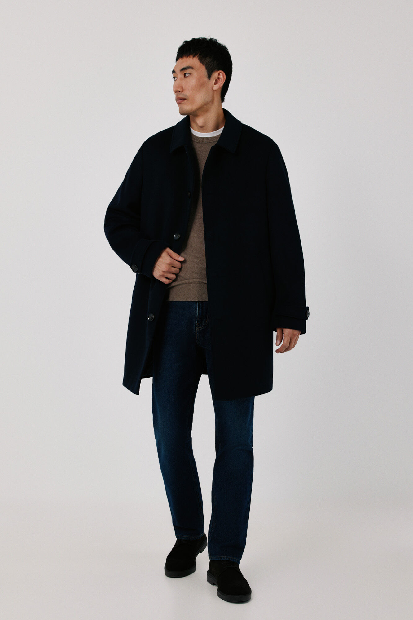 Cortefiel Shirt collar coat