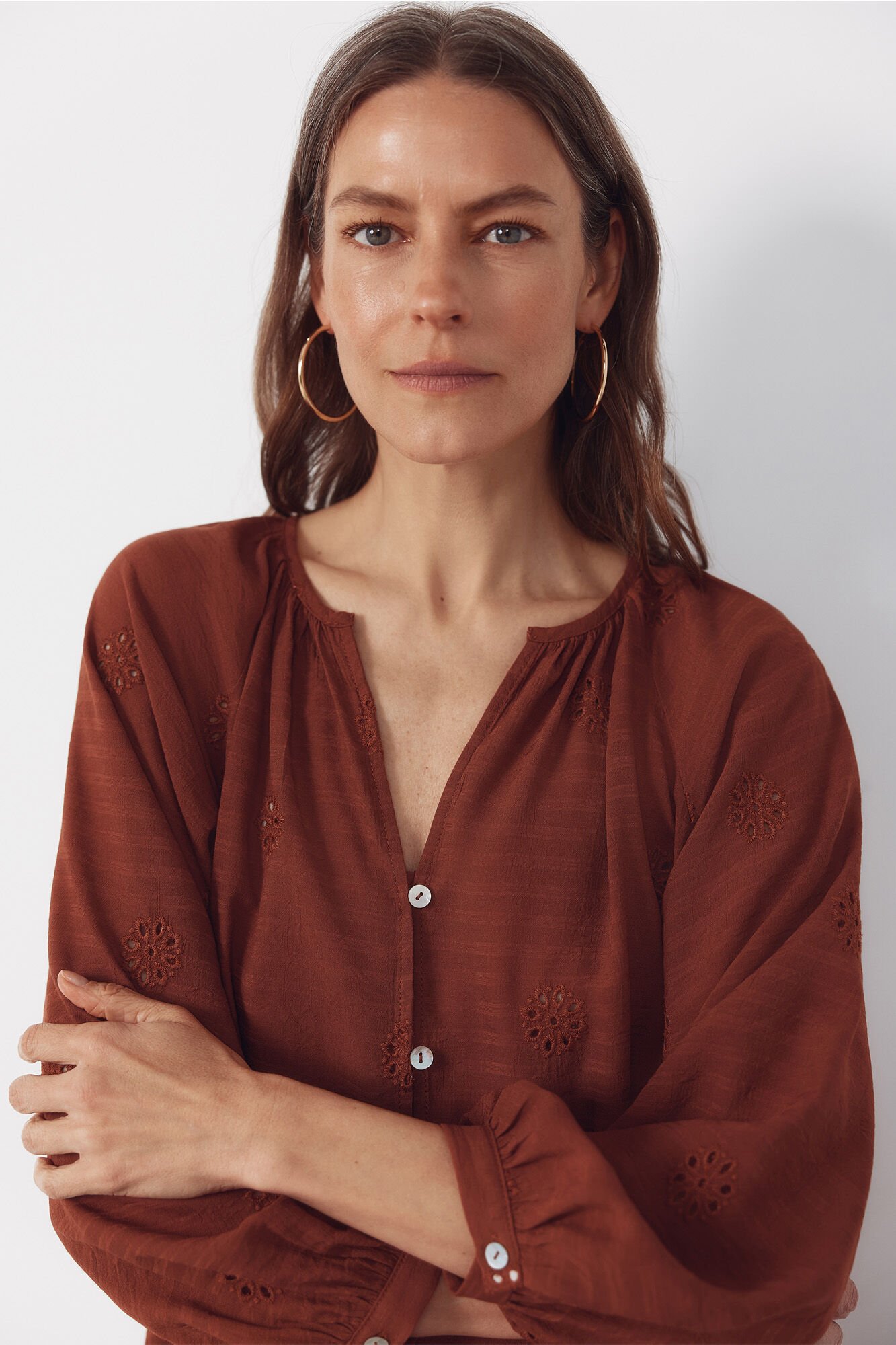 Cortefiel Embroidered blouse