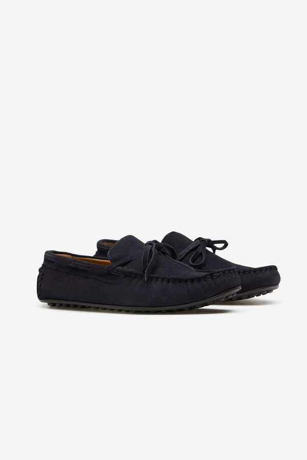 Cortefiel Mocassim desportivo em pele Azul