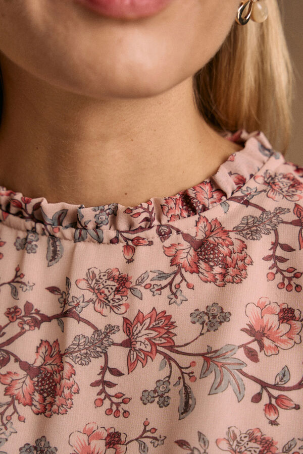 Pol&iacute;n Et Moi Blusa Brisa com estampado de flores Impress&atilde;o