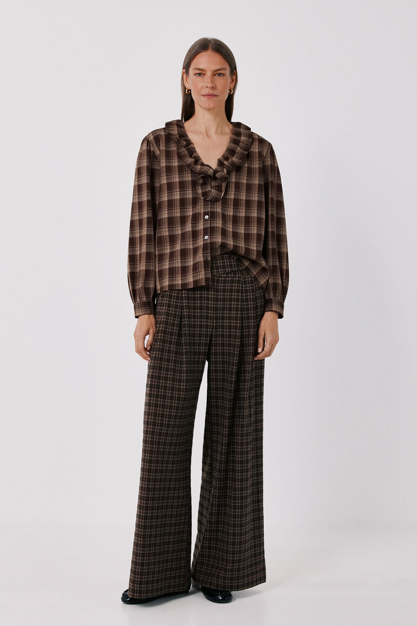Cortefiel Women's plaid trousers