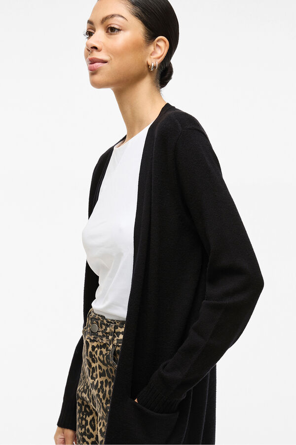 Vila Jersey-Knit cardigan jacket Black