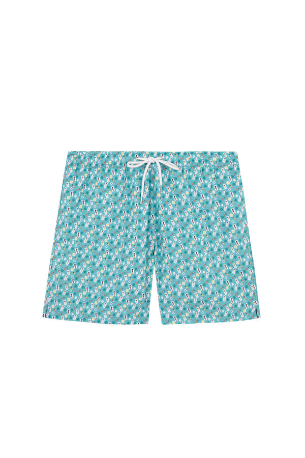 Cortefiel Parasol print swim shorts Green