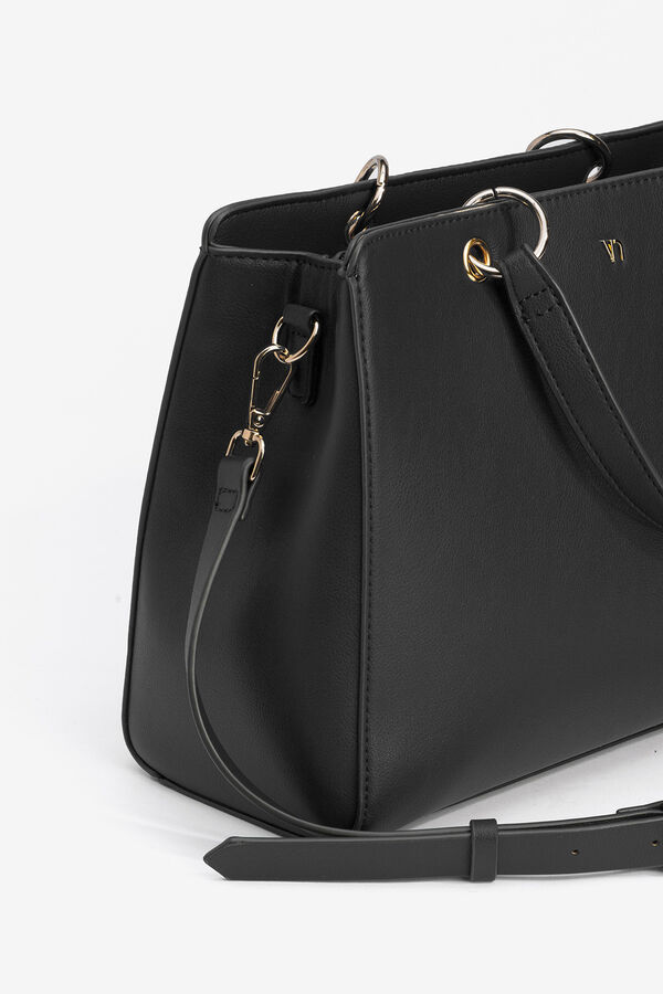 Vilanova Bolso City Efecto Piel Negro