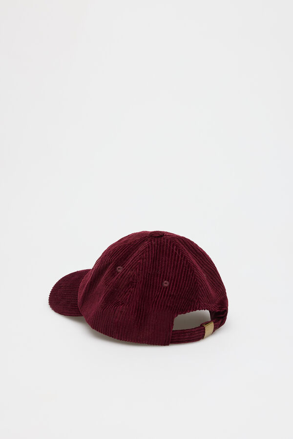 Cortefiel Corduroy cap Maroon