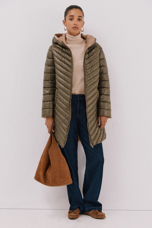 Cortefiel Reversible thermolite® anorak Green