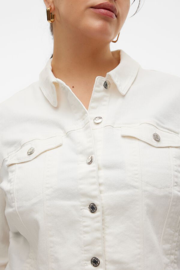 Vero Moda Curve Casaco denim tamanho grande Branco