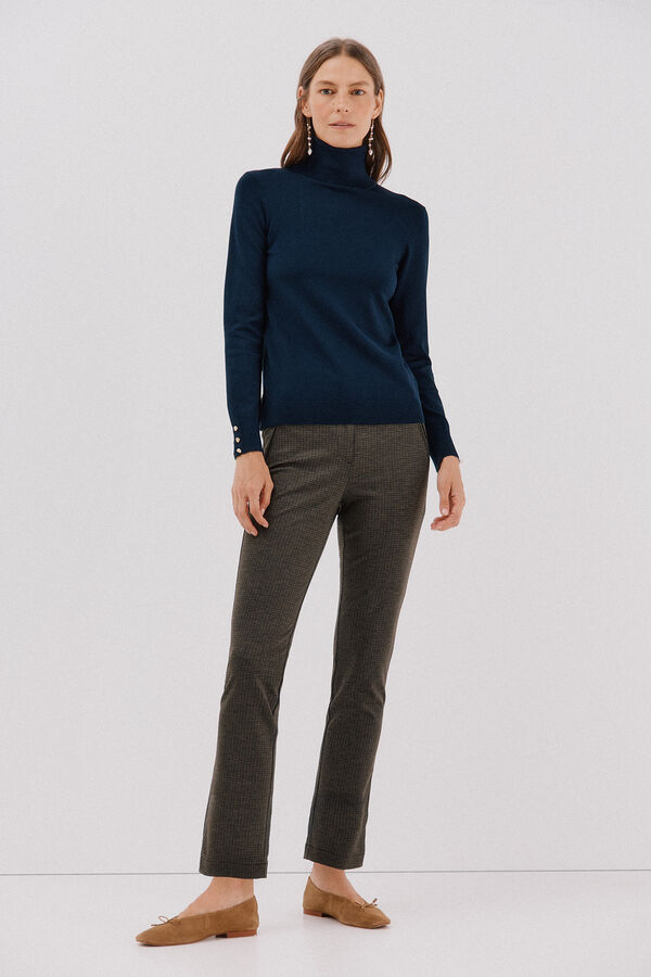 Cortefiel Short-sleeved jumper Navy