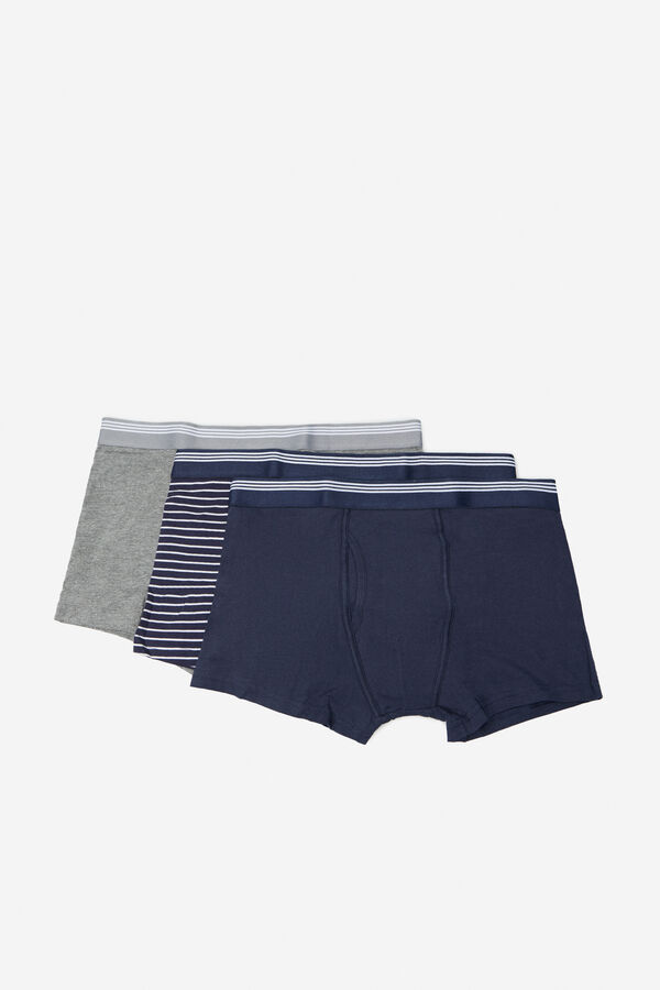 Cortefiel 3-pack jersey-knit boxers Grey