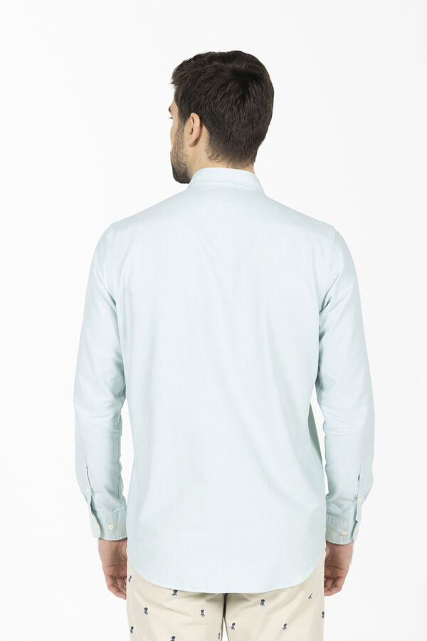 Cortefiel Plain Oxford shirt Turquoise