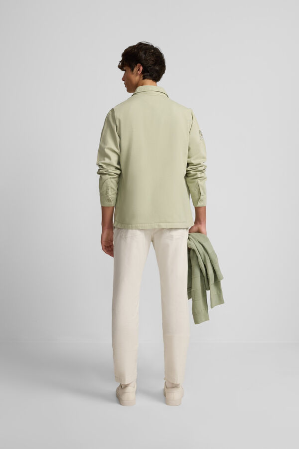 Silbon Sobrecamisa desgastada parches Verde