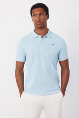 Cortefiel Embroidered polo shirt Blue