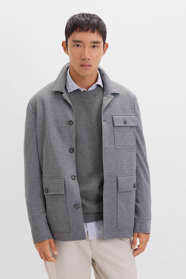 Cortefiel Knitted jersey-knit Grey