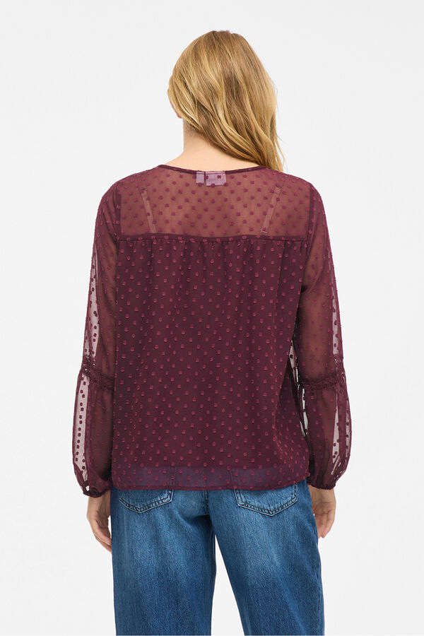 Vila Blusa plumeti de manga comprida Granada