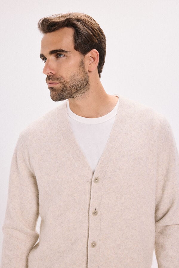 Jack & Jones Casaco de malha básico de malha liso Cinzento