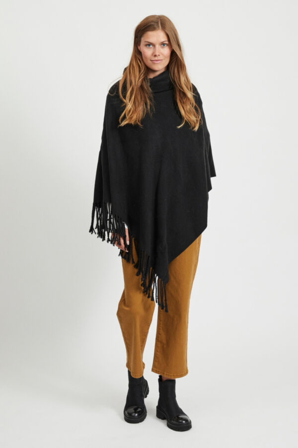 Object Poncho cuello vuelto Negro