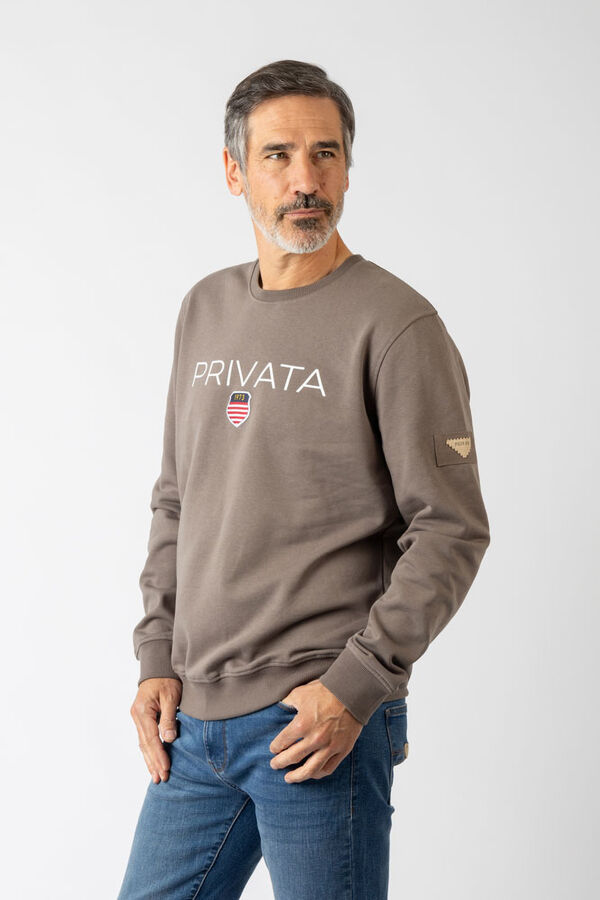 Privata Sweatshirt com gola redonda Tostado