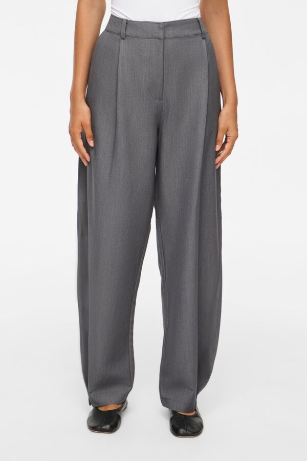 Vila Wide trousers with pleats Grey