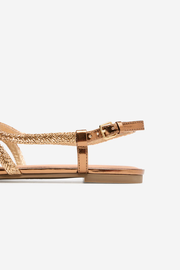 Cortefiel Flat sandal Gold