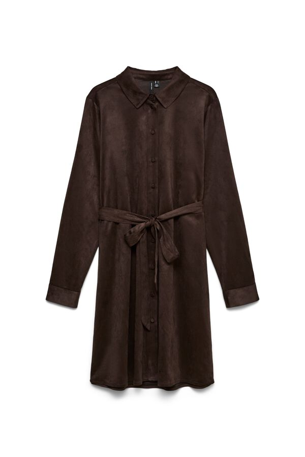 Vero Moda Curve Shirt dress Dark brown