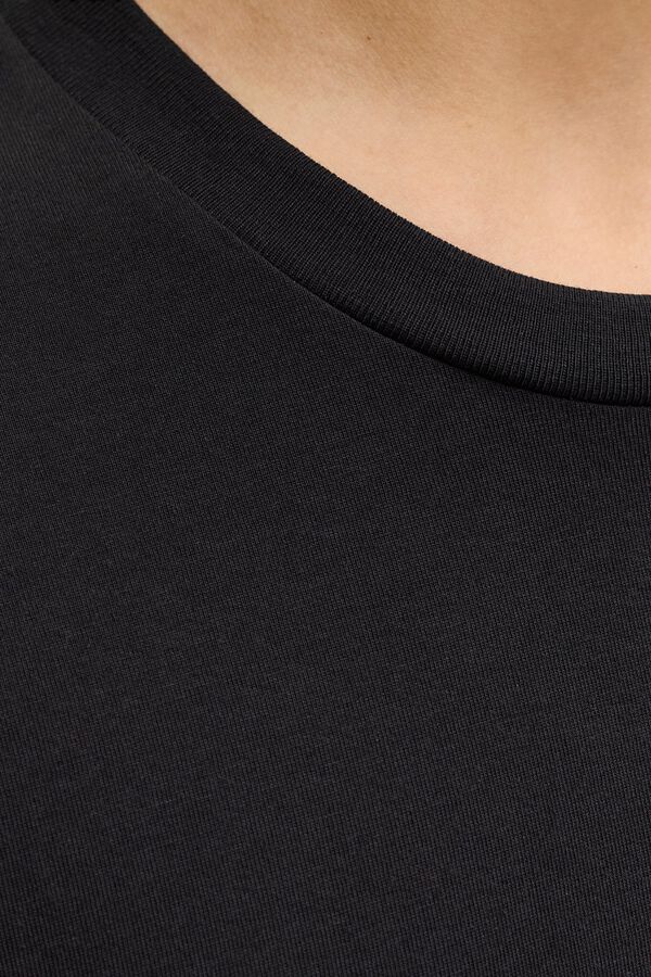 Jack & Jones T-shirt com logo em algod&atilde;o Preto