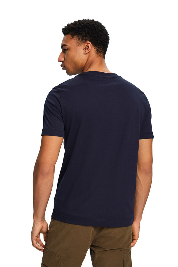 Cortefiel Camiseta básica algodón slim fit Azul marino