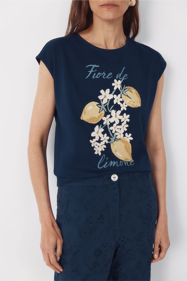 Cortefiel T-shirt estampada Azul