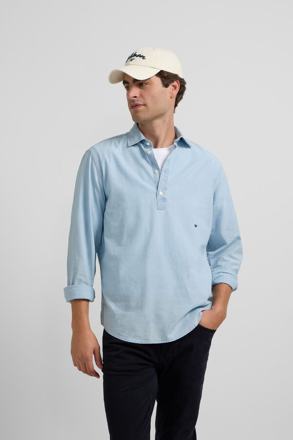 Silbon Camiseta denim esportiva Azul