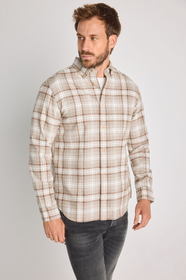 Jack & Jones Camisa regular aos quadrados Cinzento
