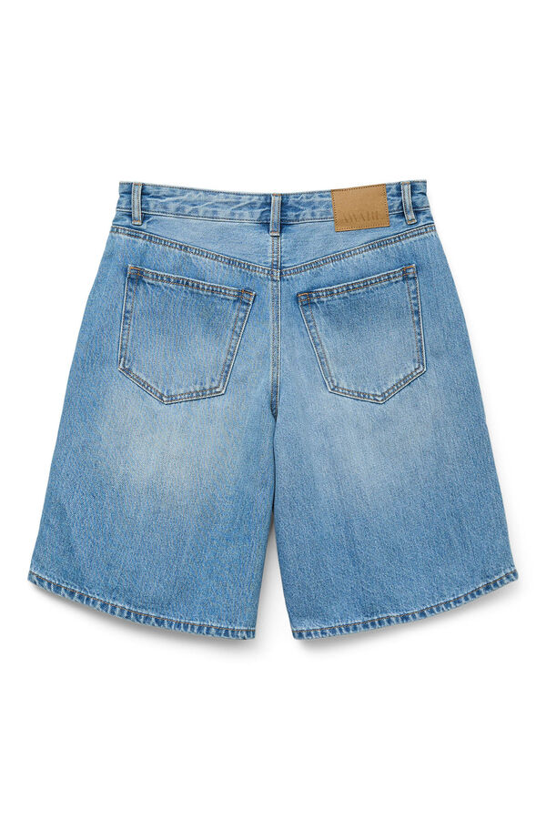 Vero Moda Bermuda denim tiro alto Azul