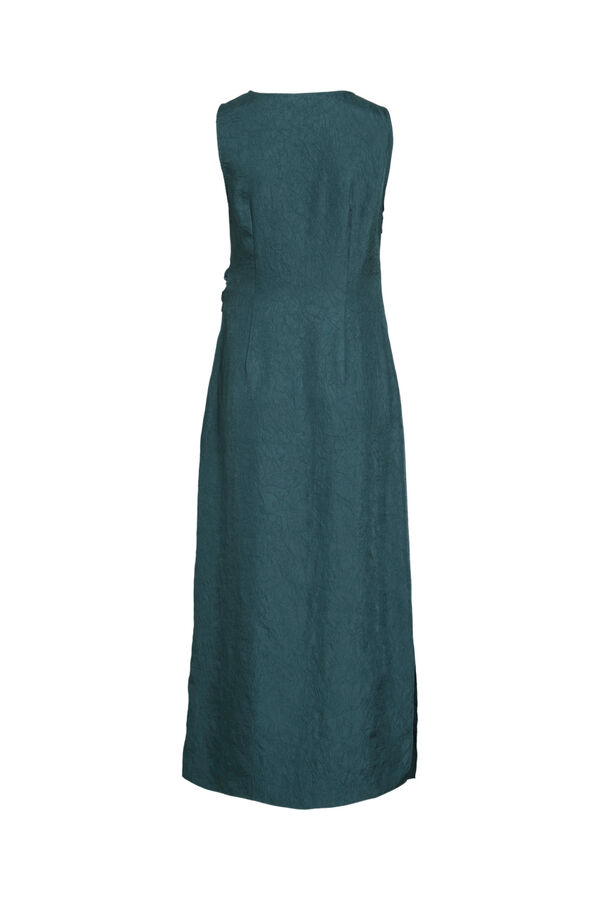 Vila Satin-finish party midi dress Blue