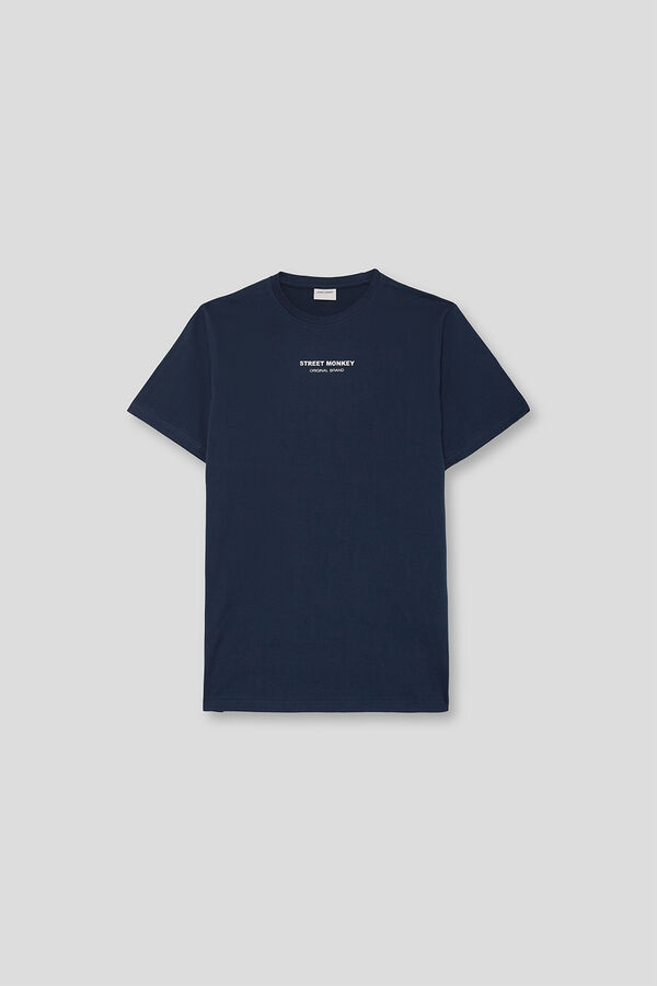 Street Monkey T-shirt manga curta Azul