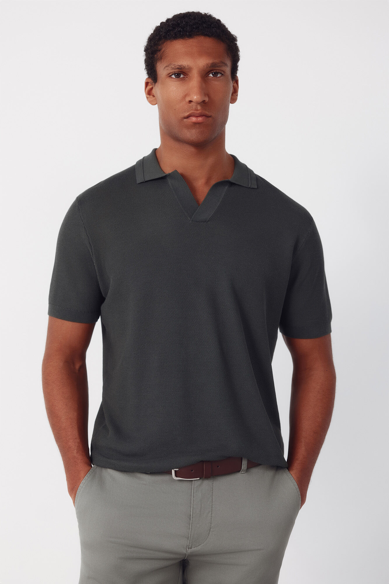 Cortefiel Piqu&eacute; short sleeve polo shirt