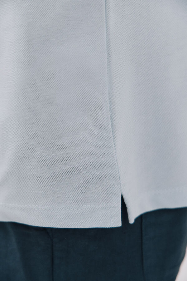 Cortefiel Basic piqué T-shirt Blue