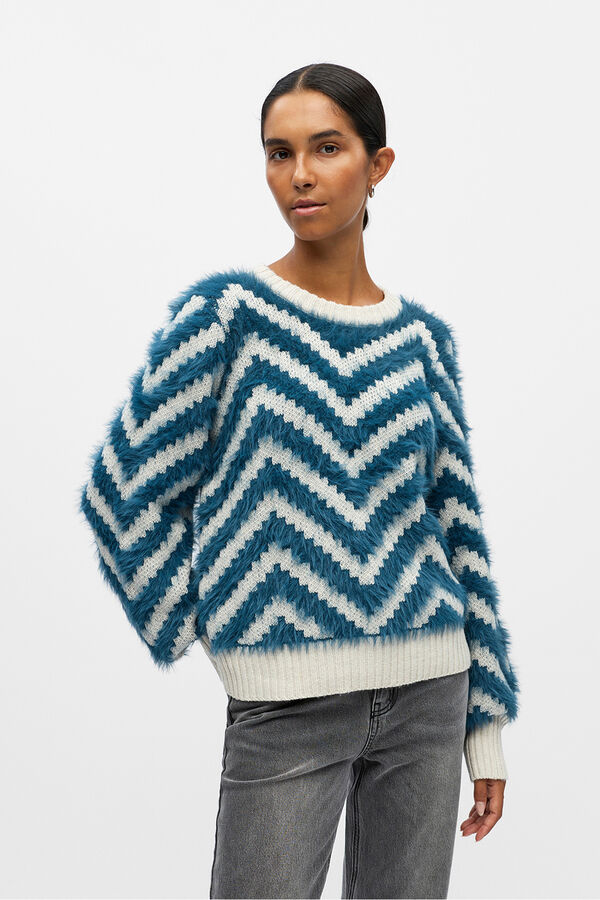 Object Suéter de camisola com efeito pele Multicolorido
