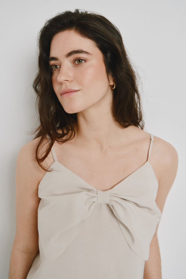 Vero Moda Tie top with adjustable straps Beige