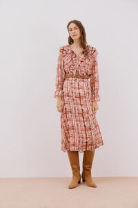 Cortefiel Fluid ruffle dress