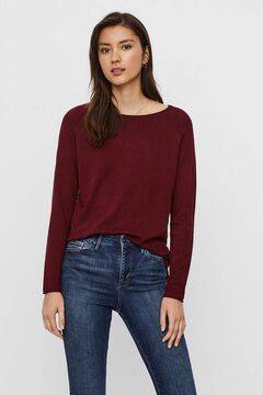 Cortefiel Boat neck jumper Red
