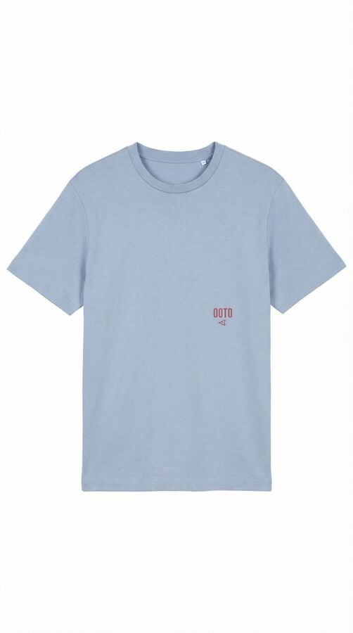 OOTO Camiseta lavada con logo Azul