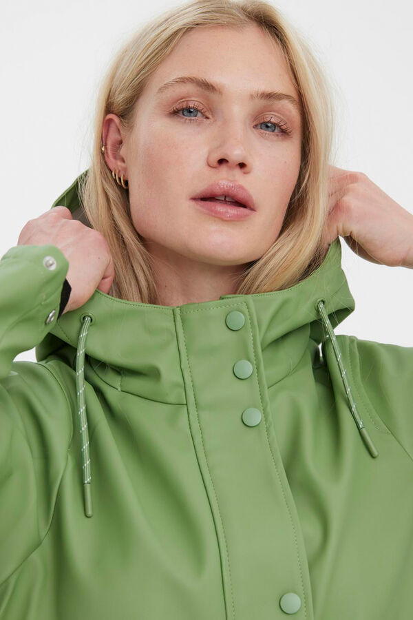 Vero Moda Chubasquero corto con capucha Verde