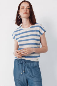 Cortefiel Textured striped t-shirt