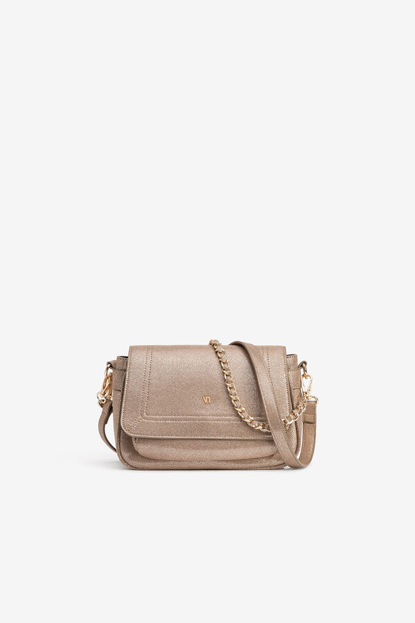 Vilanova Mala a tiracolo metalizada Dourado