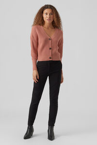 Cortefiel Jersey-knit V-neck cardigan  Pink