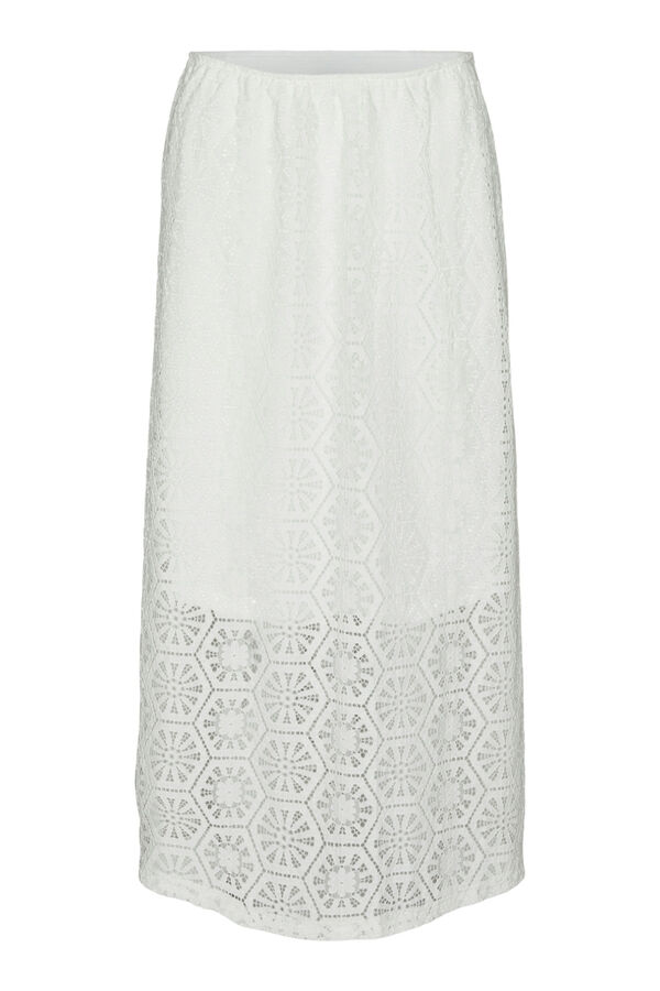 Vero Moda Saia longa com detalhes vazados Branco